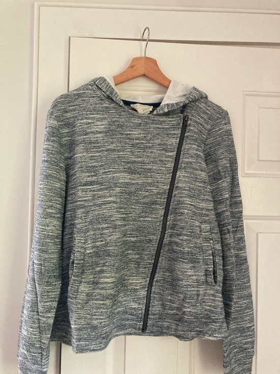Anthropologie Sweaters - Anthropologie Saturday Sunday Asymmetrical Zip Hooded Jacket - Heather Blue
